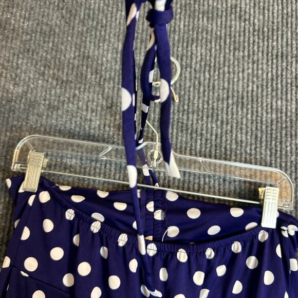 Hypnotik Womens Swim Dress Size XL Purple Polka Dot No Bottoms New Beach - Picture 3 of 7